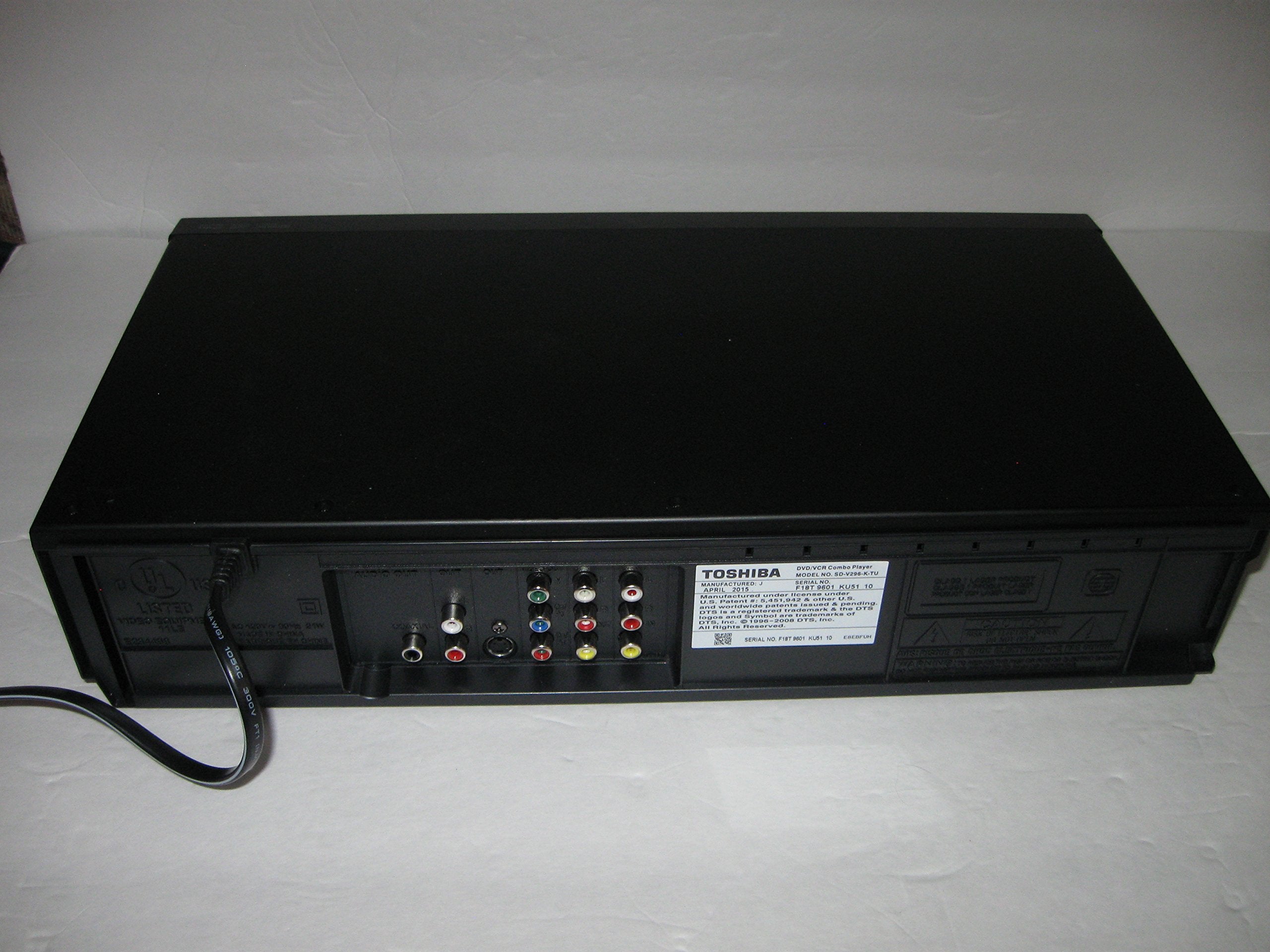 Toshiba SD V296 DVD Player/VCR Combo, Progressive Scan Dolby Digital Remote Control, Black